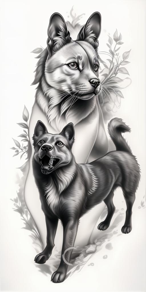 A highly detailed and lifelike composition, tattoo art, realism style, ultra-high resolution, smooth gradients and intricate textures, monochromatic black-and-gray tones, diffused soft lighting for natural depth.undefined - Variation 74