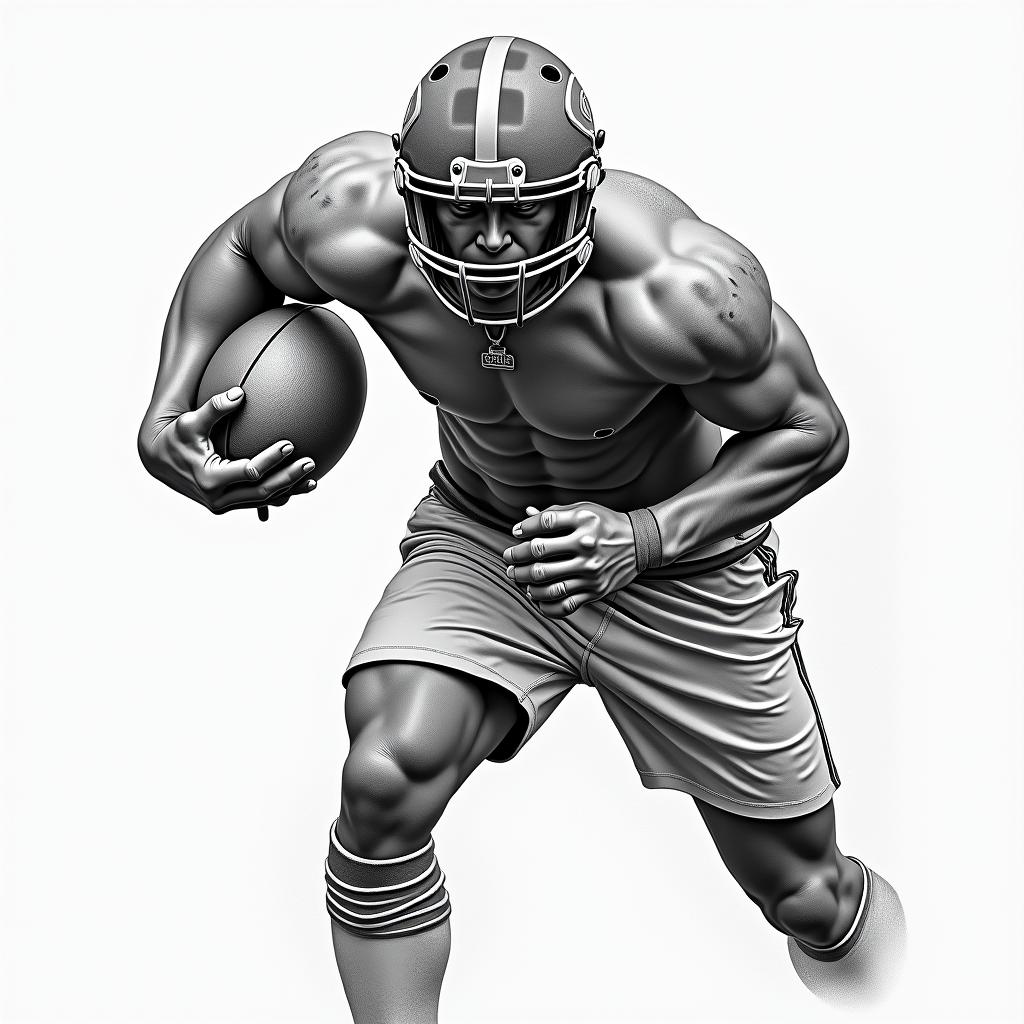 Rugby scrumhigly detailed tattoo - Variation 7