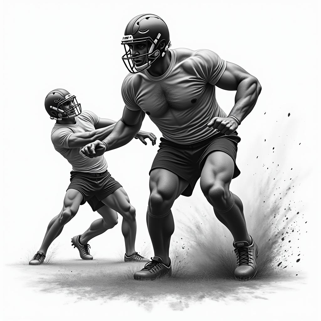 Rugby scrumhigly detailed tattoo - Variation 8