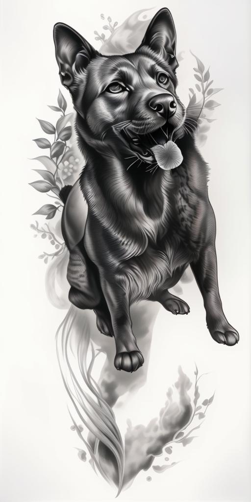 A highly detailed and lifelike composition, tattoo art, realism style, ultra-high resolution, smooth gradients and intricate textures, monochromatic black-and-gray tones, diffused soft lighting for natural depth.undefined - Variation 69