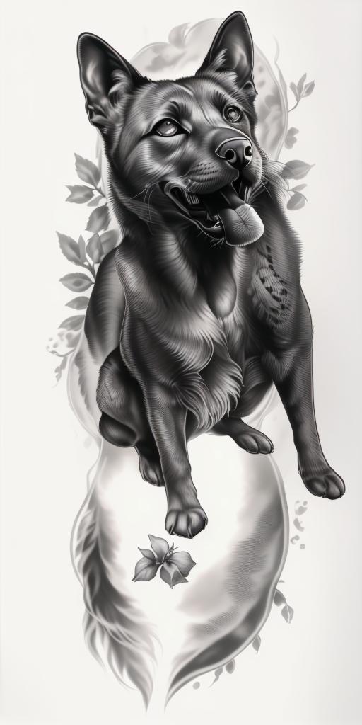 A highly detailed and lifelike composition, tattoo art, realism style, ultra-high resolution, smooth gradients and intricate textures, monochromatic black-and-gray tones, diffused soft lighting for natural depth.undefined - Variation 70