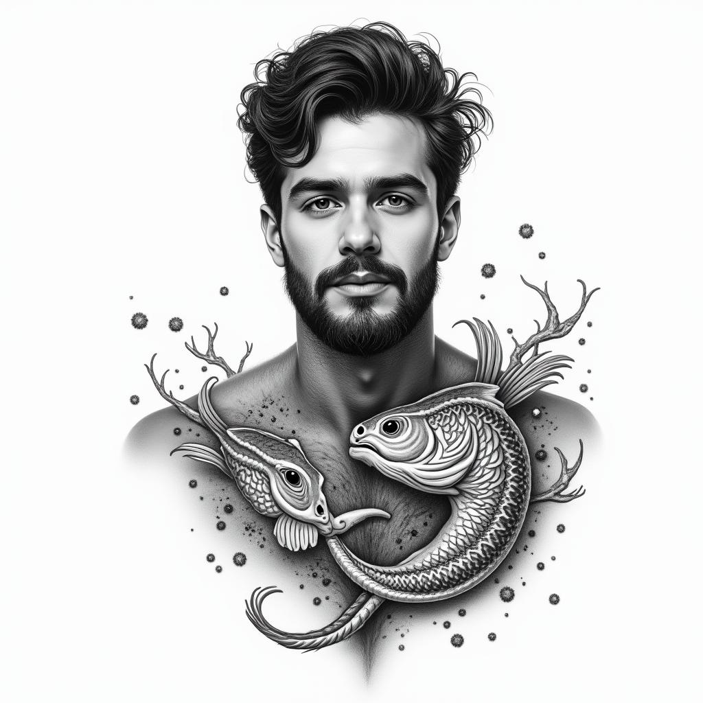 Thiago Marangoni, Pisces, 28 years old, Sumaréhigly detailed tattoo - Variation 6