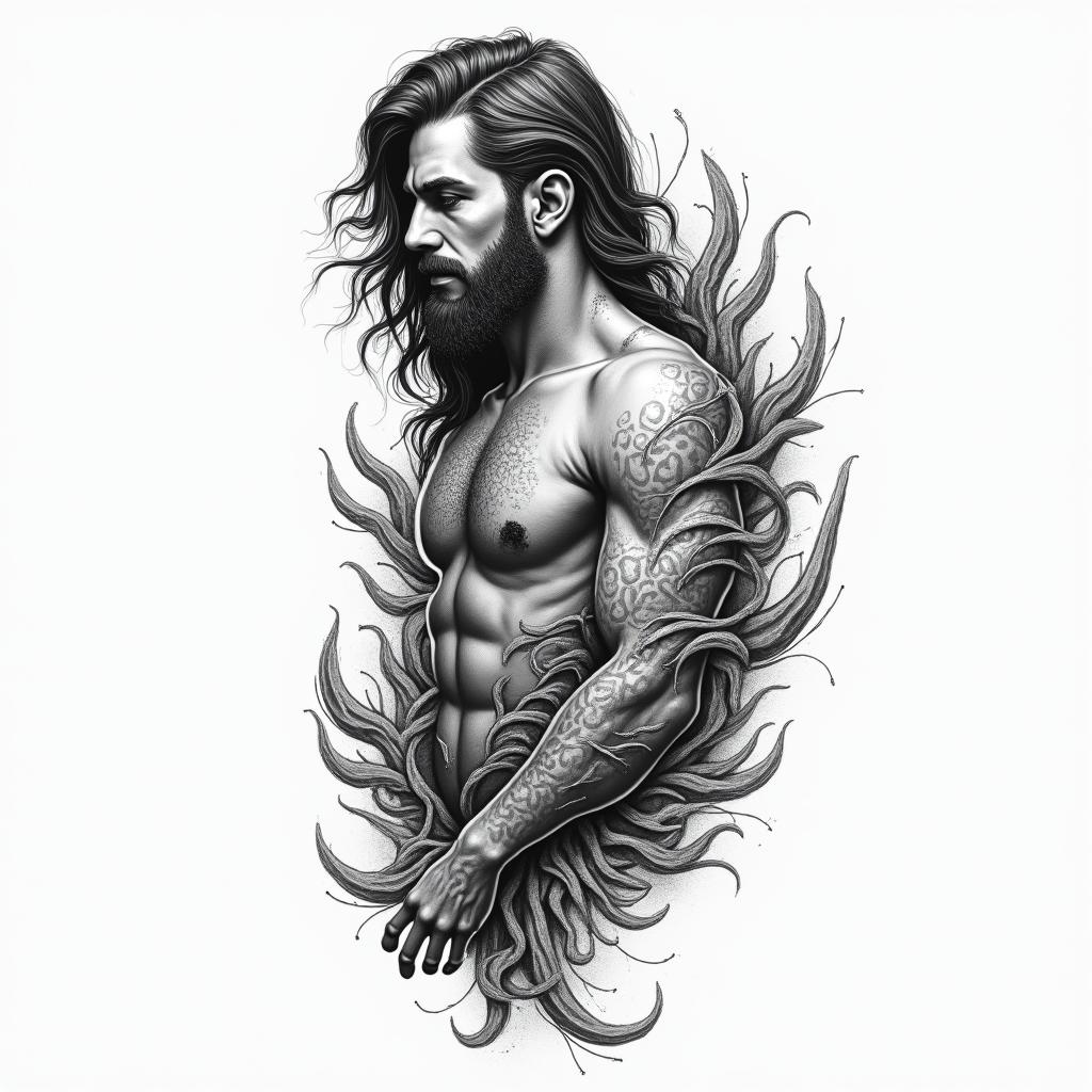 Thiago Marangoni, Pisces, 28 years old, Sumaréhigly detailed tattoo - Variation 8