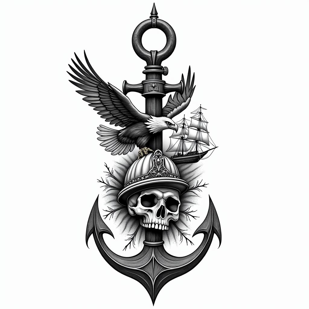 Skull tattoo design