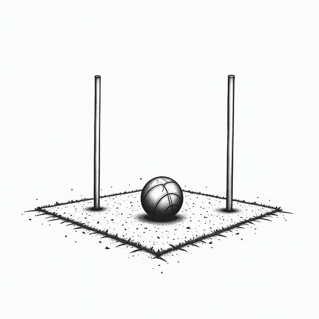 Rugby scrum with the phrase "You don't have ππ for the scrum" with the posts and ball.in minimalist style tattoo, featuring simple shapes and fine lines, with minimal shading and details, tiny triangles, creating a sense of balance and harmony - Variation 4