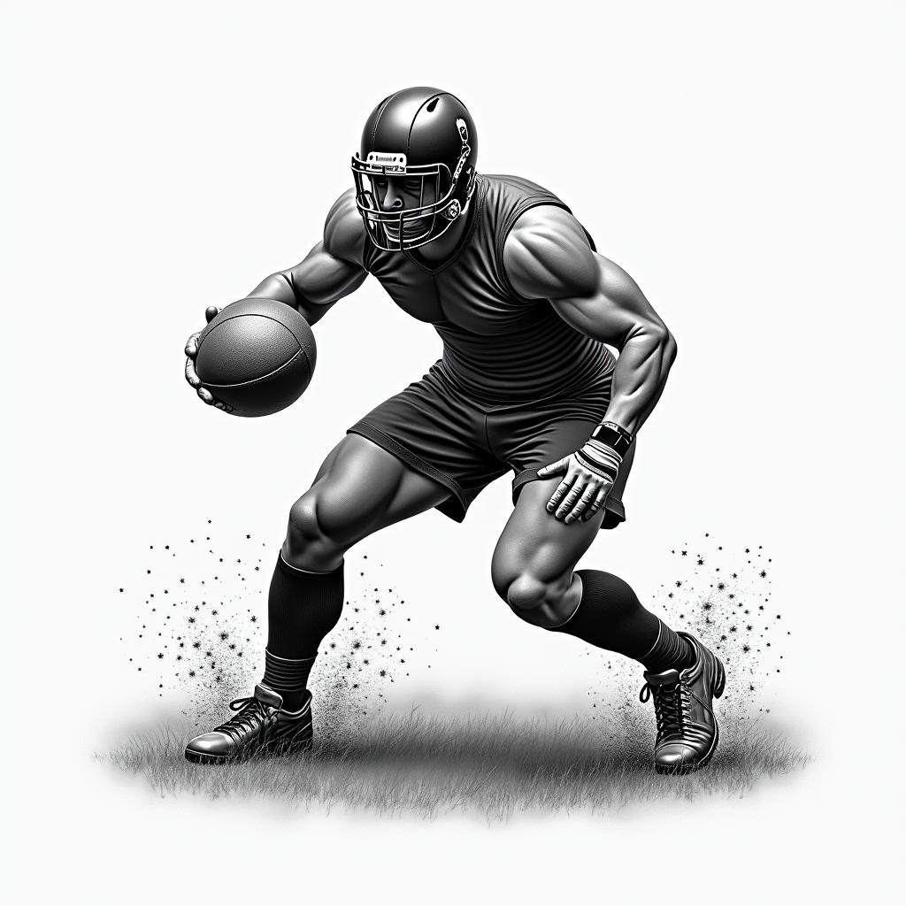 Rugby scrumhigly detailed tattoo - Variation 2