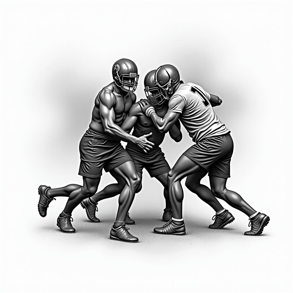 Rugby scrumhigly detailed tattoo