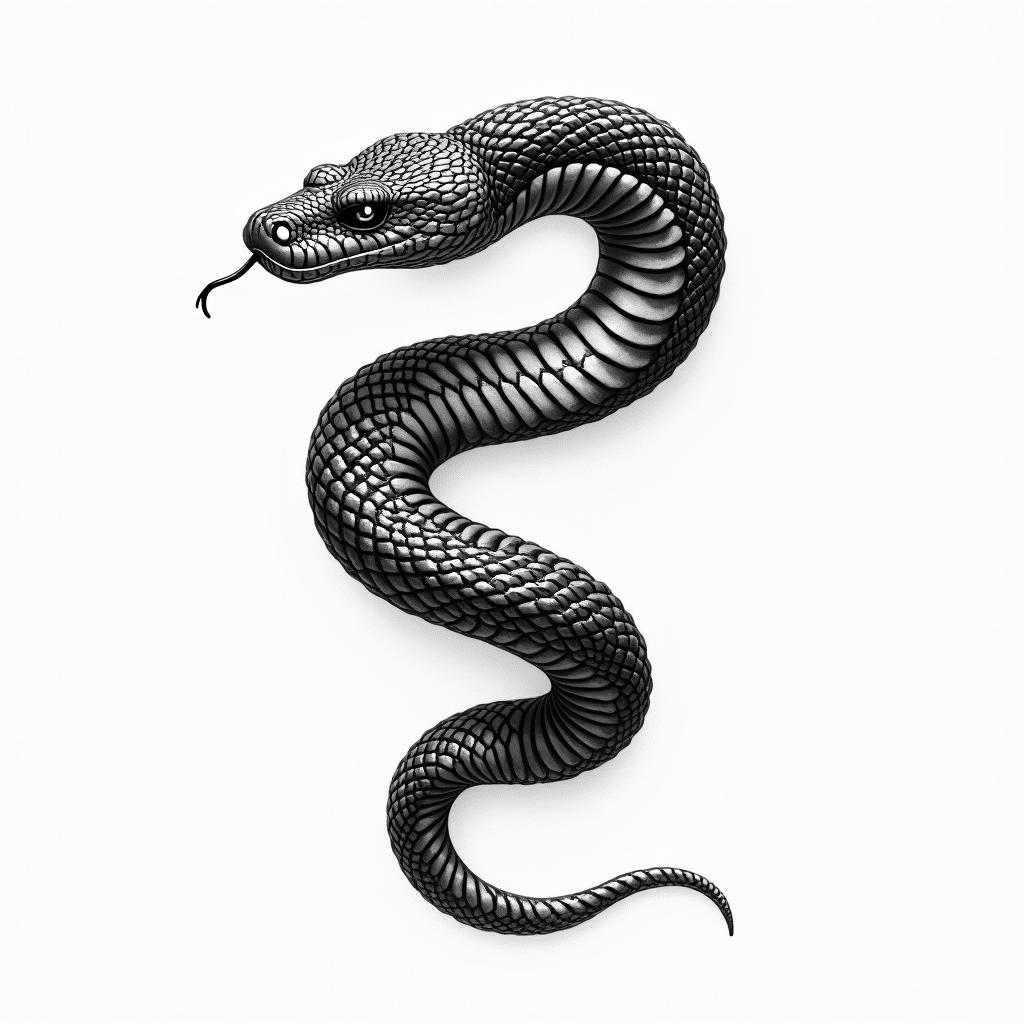 Snakehigly detailed tattoo - Variation 1