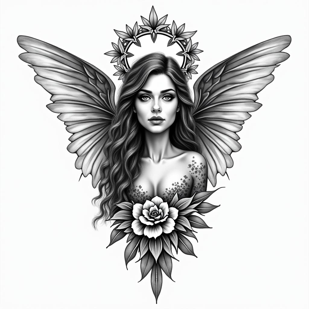 Tiffany, Virgo, Macomb ILin bohemian style tattoo, 8k - Variation 4