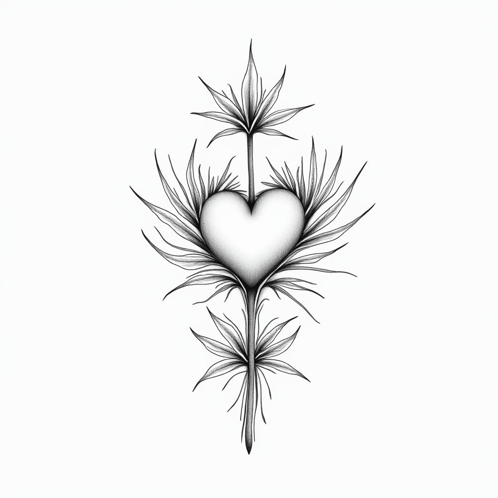 I want to have these words written " you may not know now but later you will understand , John 13 : 7" also.i want a plant like backroundin Modest style tattoo, featuring soft, delicate line work with simple and meaningful symbols, gentle waves, a heart, evoking a sense of serenity and grace, - Variation 2