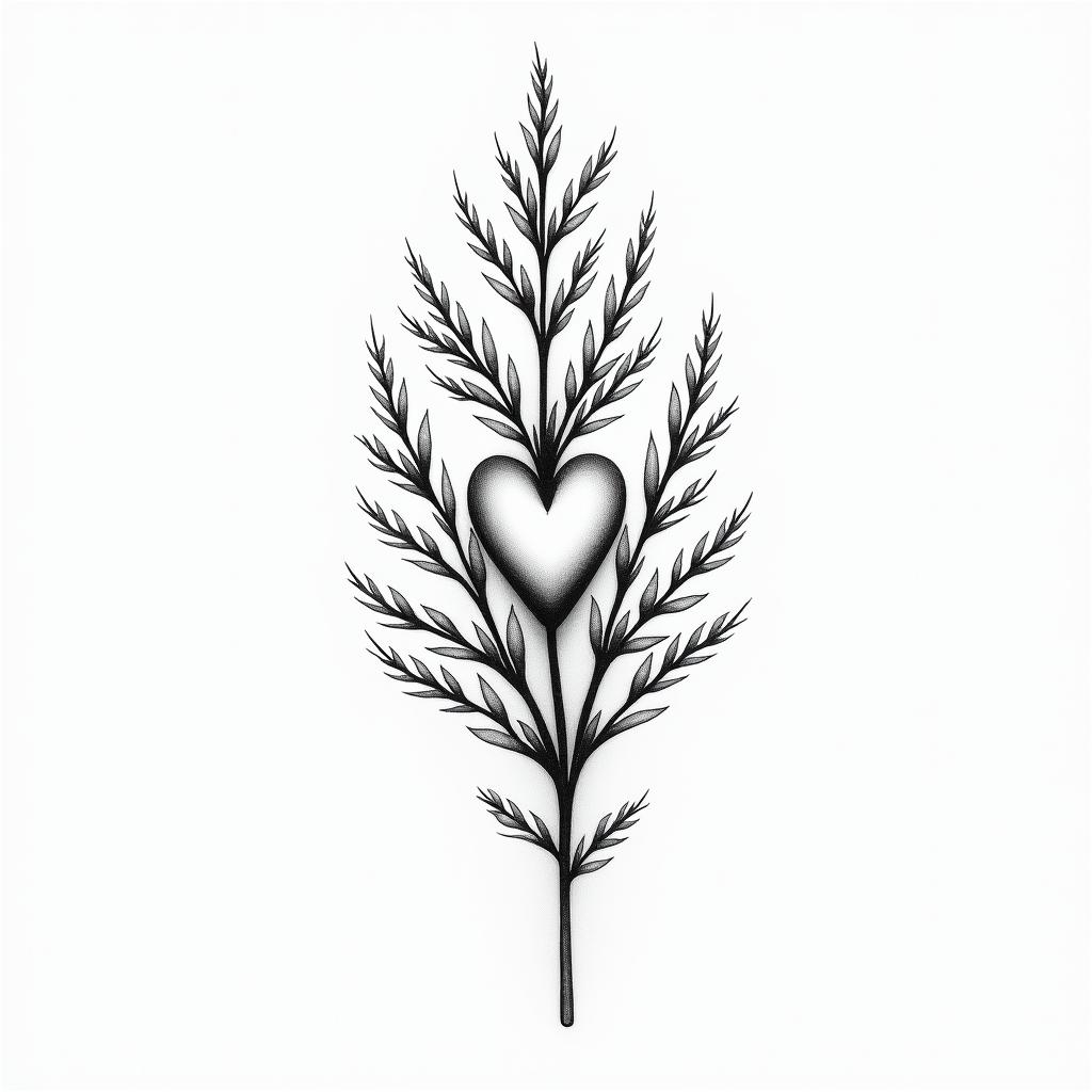 I want to have these words written " you may not know now but later you will understand , John 13 : 7" also.i want a plant like backroundin Modest style tattoo, featuring soft, delicate line work with simple and meaningful symbols, gentle waves, a heart, evoking a sense of serenity and grace, - Variation 3