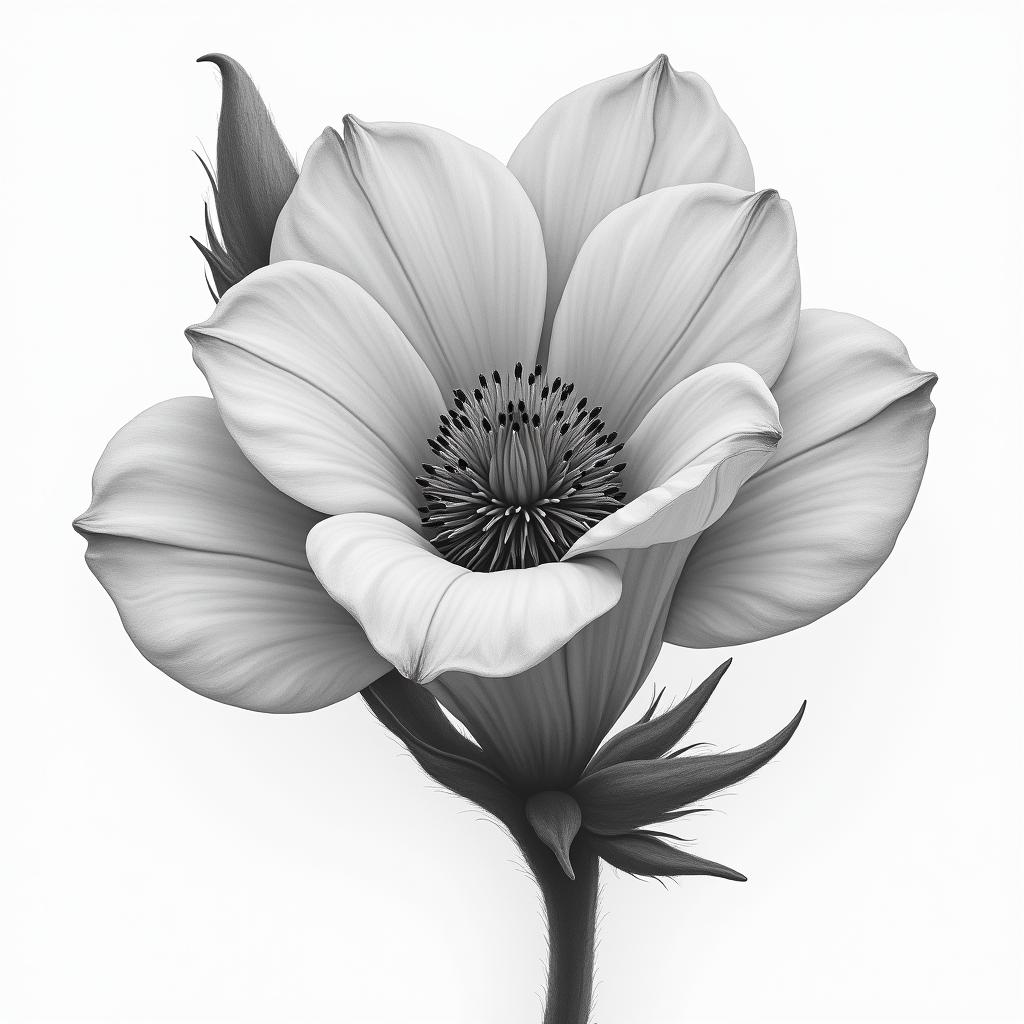 Magnoliain realism tattoo style, featuring a highly detailed, lifelike, capturing every detail, photorealistic, ultra realistic, intricate shading, smooth and sharp,   - Variation 2