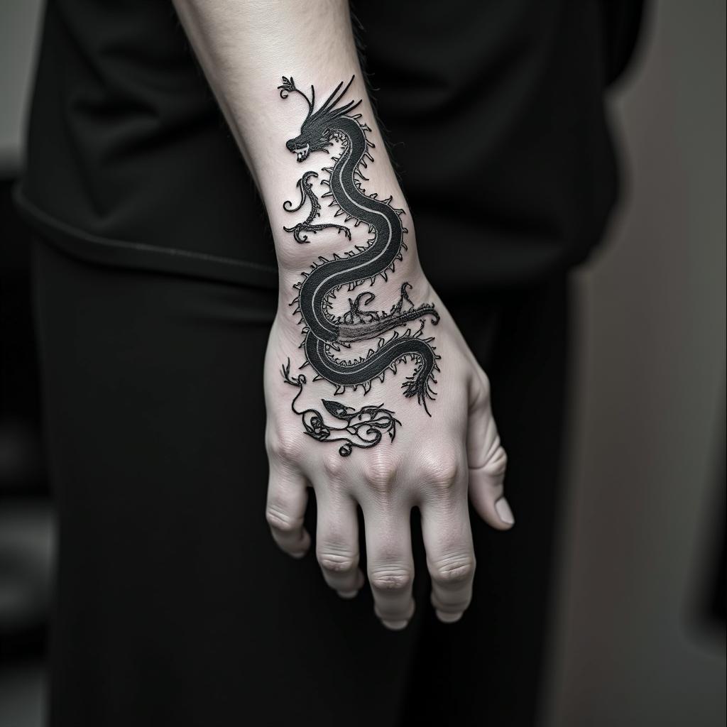 Zodiac signin japanese style tattoo, detailed tattoo, traditional japanese culture tattoo, mythology, 8k - Variation 4