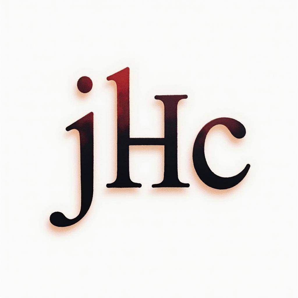 JHCminimalist text-based tattoo, Monospace font ultra-realistic, perfectly placed, high-quality font design, photo-realistic shading, 8k, high quality, finely detailed typograph
