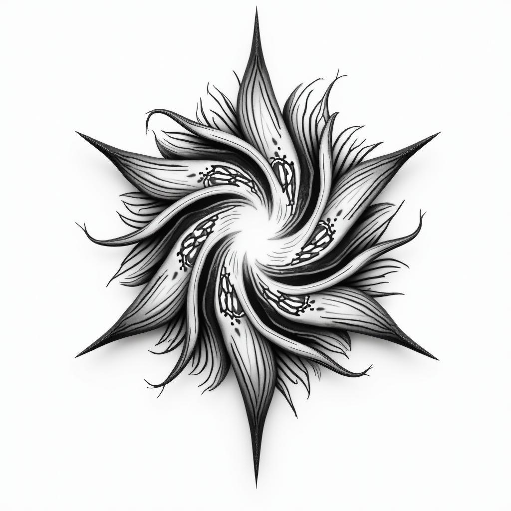 Wave star pure lifehigly detailed tattoo - Variation 4