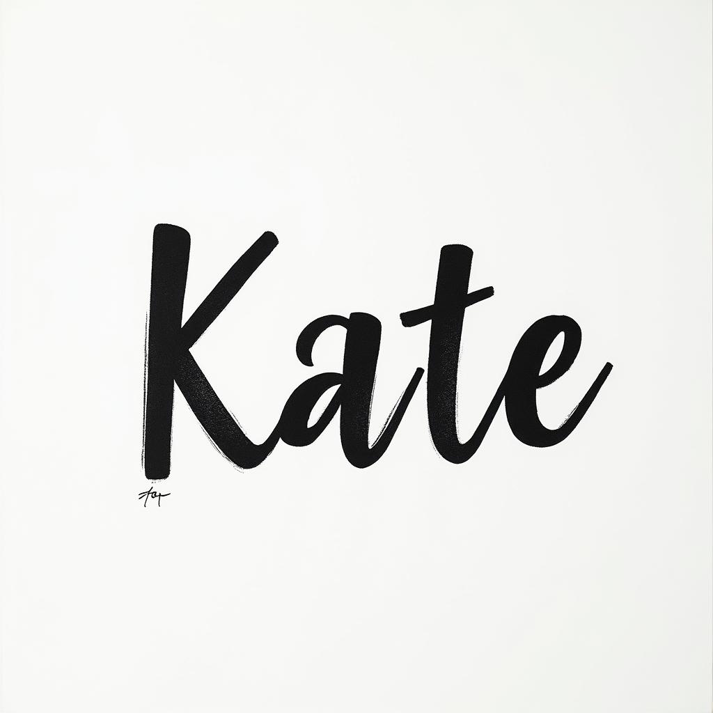 Kateminimalist text-based tattoo, Monospace font ultra-realistic, perfectly placed, high-quality font design, photo-realistic shading, 8k, high quality, finely detailed typograph - Variation 7