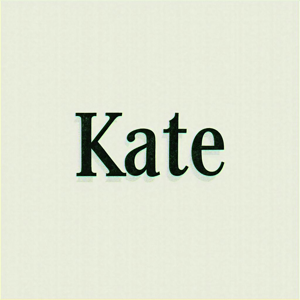 Kateminimalist text-based tattoo, Monospace font ultra-realistic, perfectly placed, high-quality font design, photo-realistic shading, 8k, high quality, finely detailed typograph - Variation 8