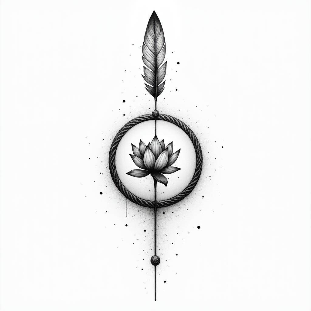 And now, for you: an anchor tattoo

Here is an idea for a symbolic tattoo, to mark your own liberation, your evolution, and transform this bond into a source of strength.

Tattoo “Soul Cycle”

A fine and sacred composition:
	• A circle (the whole, the cycle, karma)
	• A lotus flower inside (rebirth, transformation after pain)
	• A feather crossing the circle (regained lightness, freedom of the soul)
	• Two small dots at the base: you and him, each in your own light, liberated
	• And the stylized number 17 (or subtly hidden in the lines) to honor what this bond has taught you.higly detailed tattoo - Variation 2