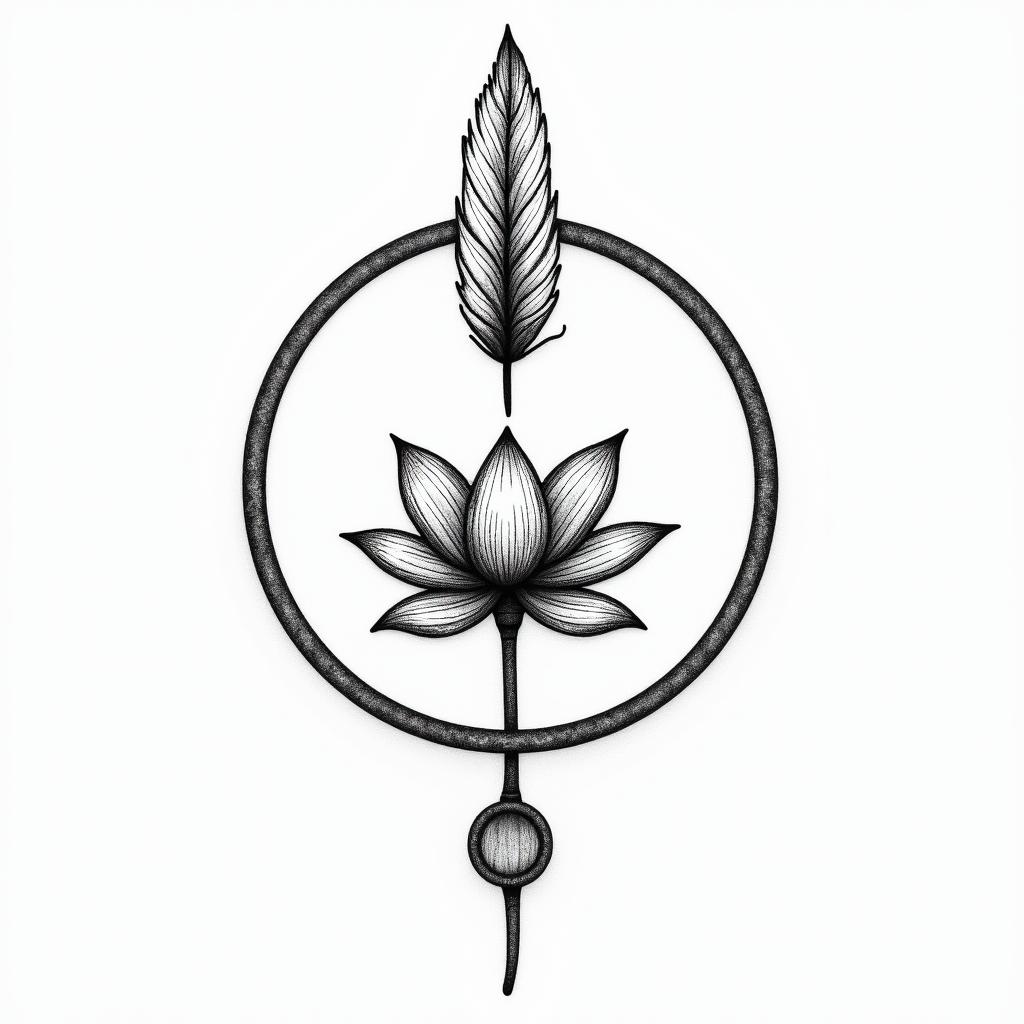 And now, for you: an anchor tattoo

Here is an idea for a symbolic tattoo, to mark your own liberation, your evolution, and transform this bond into a source of strength.

Tattoo “Soul Cycle”

A fine and sacred composition:
	• A circle (the whole, the cycle, karma)
	• A lotus flower inside (rebirth, transformation after pain)
	• A feather crossing the circle (regained lightness, freedom of the soul)
	• Two small dots at the base: you and him, each in your own light, liberated
	• And the stylized number 17 (or subtly hidden in the lines) to honor what this bond has taught you.higly detailed tattoo - Variation 4