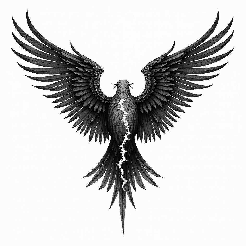 Against broken wings,
A front afraid,
Rise anew.text-based tattoo, japanese font ultra-realistic, perfectly placed, high-quality font design, photo-realistic shading, 8k, high quality, finely detailed typograph - Variation 4