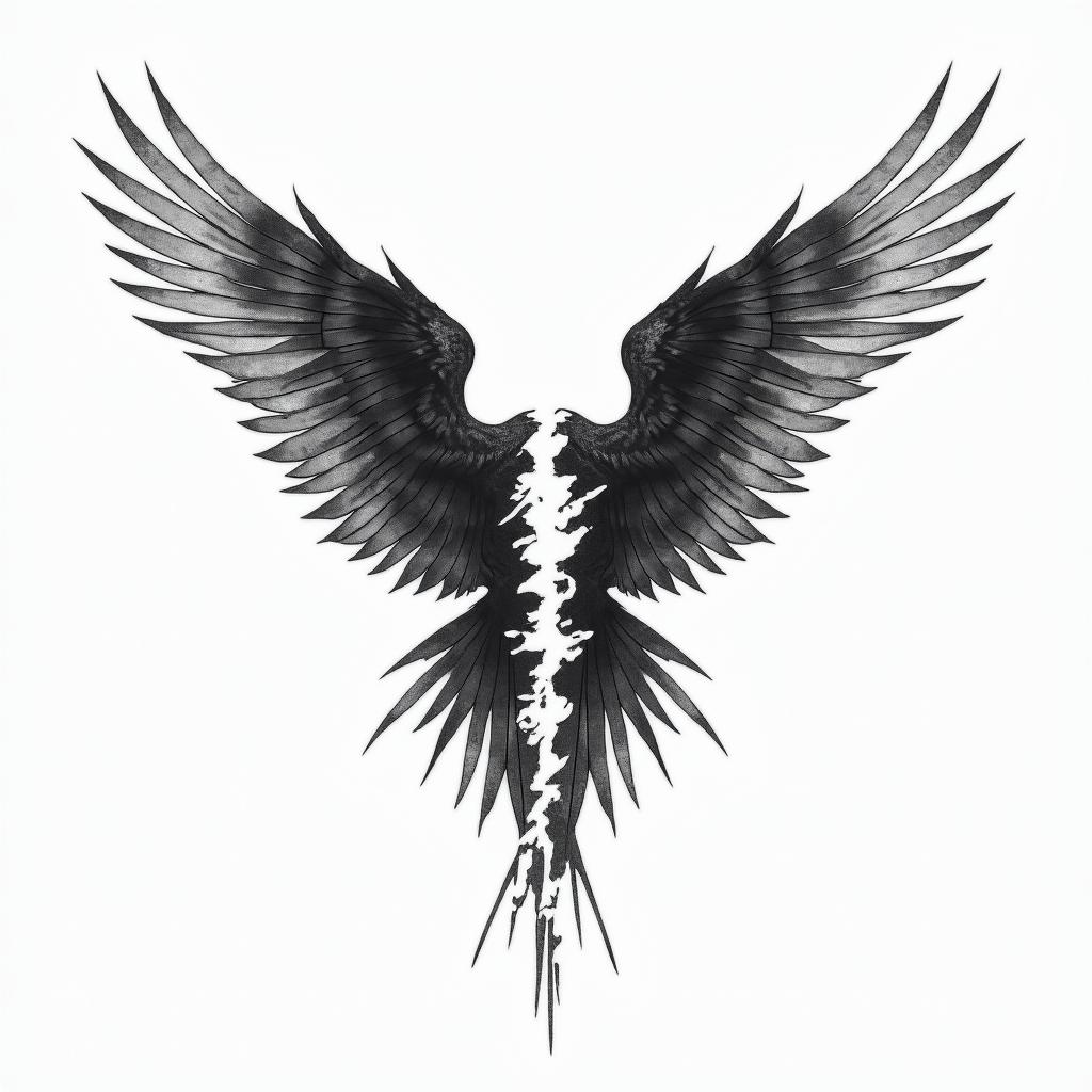 Against broken wings,
A front afraid,
Rise anew.text-based tattoo, japanese font ultra-realistic, perfectly placed, high-quality font design, photo-realistic shading, 8k, high quality, finely detailed typograph - Variation 2