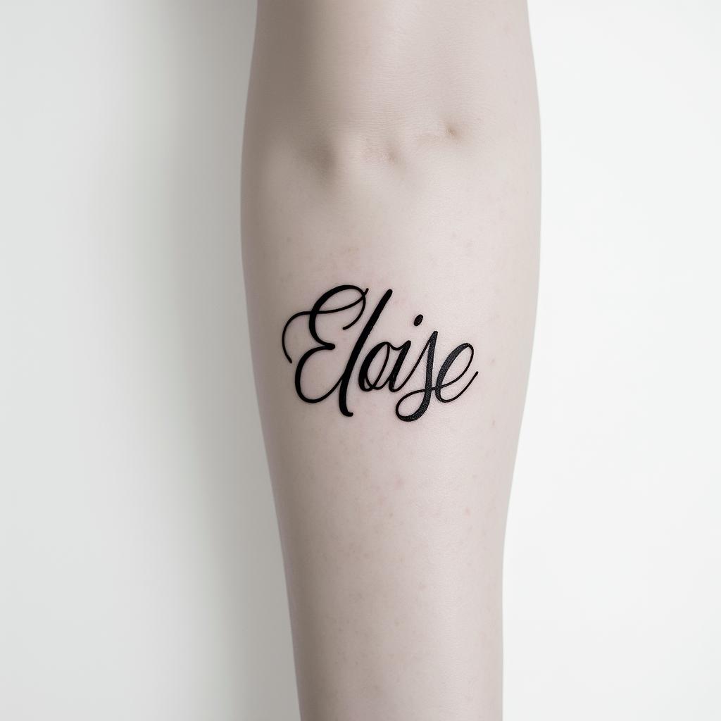 Jade Eloise 25-02-2022, on the armminimalist text-based tattoo, Monospace font ultra-realistic, perfectly placed, high-quality font design, photo-realistic shading, 8k, high quality, finely detailed typograph - Variation 2