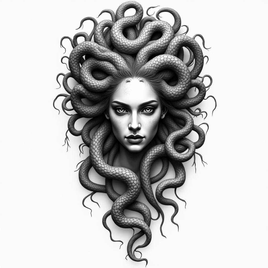 medusahigly detailed tattoo - Variation 11