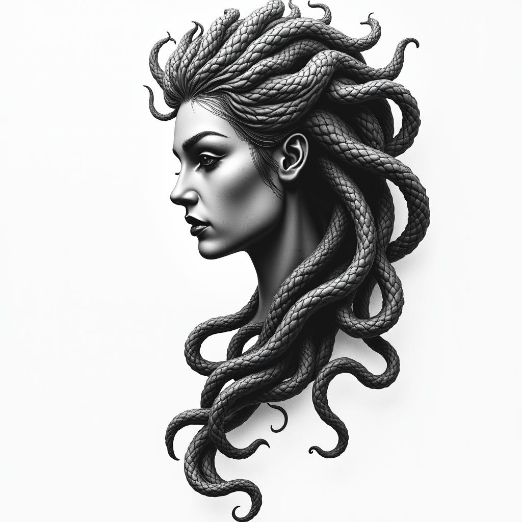medusahigly detailed tattoo - Variation 6