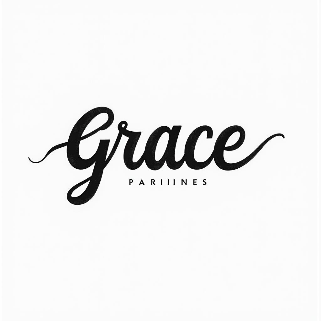 Graceminimalist text-based tattoo, Monospace font ultra-realistic, perfectly placed, high-quality font design, photo-realistic shading, 8k, high quality, finely detailed typograph - Variation 4