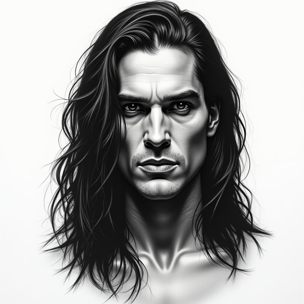 Peter Steelein portrait tattoo style, featuring a highly realistic and detailed depiction - Variation 1