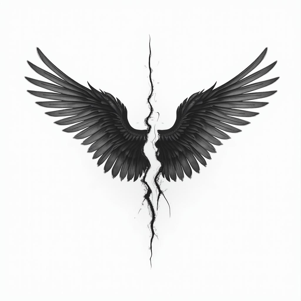 Against broken wings,
A front afraid,
Rise anew.minimalist text-based tattoo, Monospace font ultra-realistic, perfectly placed, high-quality font design, photo-realistic shading, 8k, high quality, finely detailed typograph - Variation 3