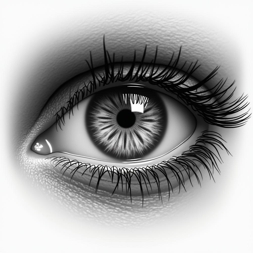 A woman’s eye, close up, the pupil is a clock, Roman numerical.in realism tattoo style, featuring a highly detailed, lifelike, capturing every detail, photorealistic, ultra realistic, intricate shading, smooth and sharp,   - Variation 4