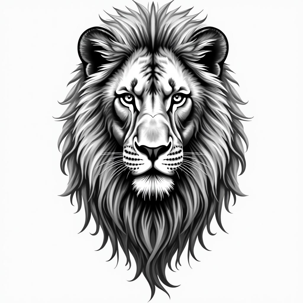 Lionessin bohemian style tattoo, 8k - Variation 1