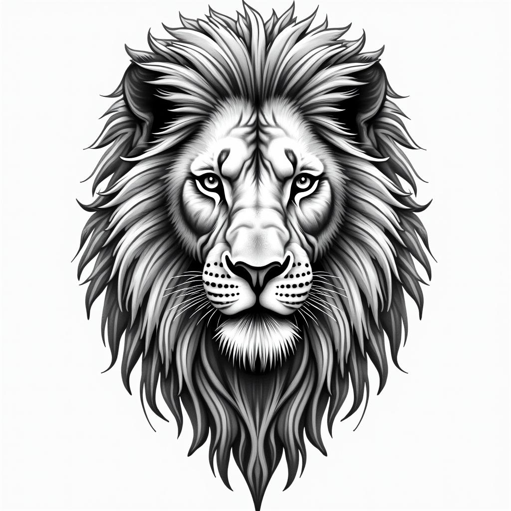 Lionessin bohemian style tattoo, 8k - Variation 4