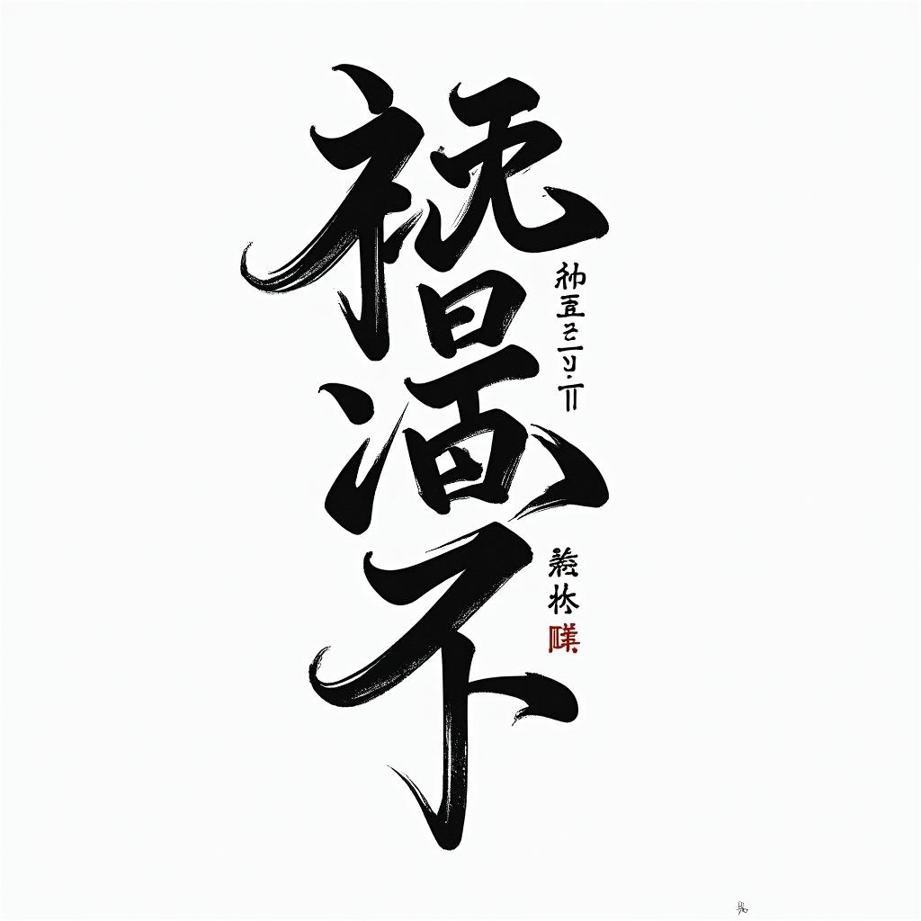 Katetext-based tattoo, japanese font ultra-realistic, perfectly placed, high-quality font design, photo-realistic shading, 8k, high quality, finely detailed typograph - Variation 4