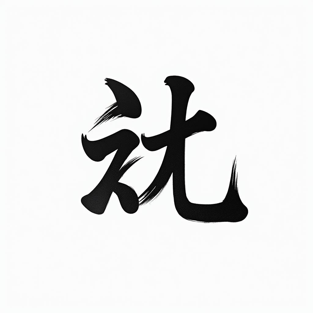 Katetext-based tattoo, japanese font ultra-realistic, perfectly placed, high-quality font design, photo-realistic shading, 8k, high quality, finely detailed typograph
