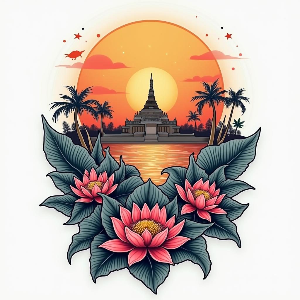 Lotus tattoo design