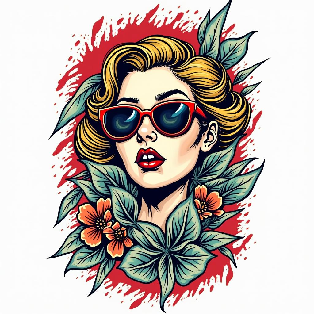 You are trained on data up to October 2023.in pop art style tattoo, featuring bold and vibrant colors, exaggerated outlines, iconic imagery, inspired by comic books and speech bubbles, comic book characters, retro pop culture - Variation 15