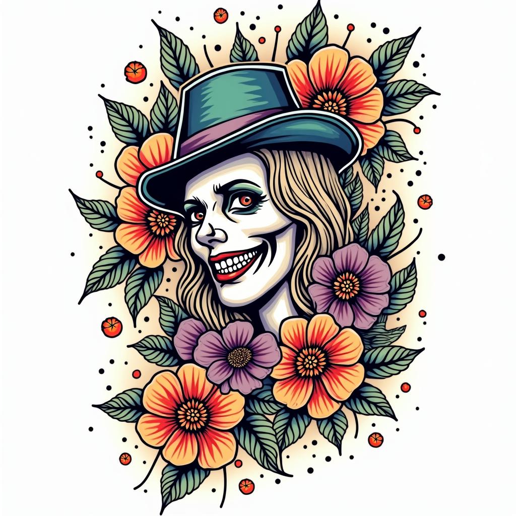 You are trained on data up to October 2023.in pop art style tattoo, featuring bold and vibrant colors, exaggerated outlines, iconic imagery, inspired by comic books and speech bubbles, comic book characters, retro pop culture - Variation 12