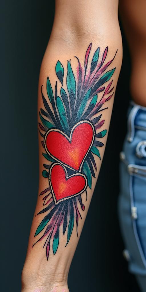 You are trained on data up to October 2023.in graffiti style tattoo, featuring bold and dynamic street art elements, spray-paint texture with exaggerated lines and expressive, chaotic brushstrokes, intricate lettering incorporated with graffiti tags, symbols like hearts, stars, and wings - Variation 5