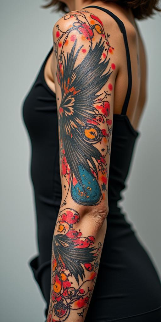 You are trained on data up to October 2023.in graffiti style tattoo, featuring bold and dynamic street art elements, spray-paint texture with exaggerated lines and expressive, chaotic brushstrokes, intricate lettering incorporated with graffiti tags, symbols like hearts, stars, and wings - Variation 8