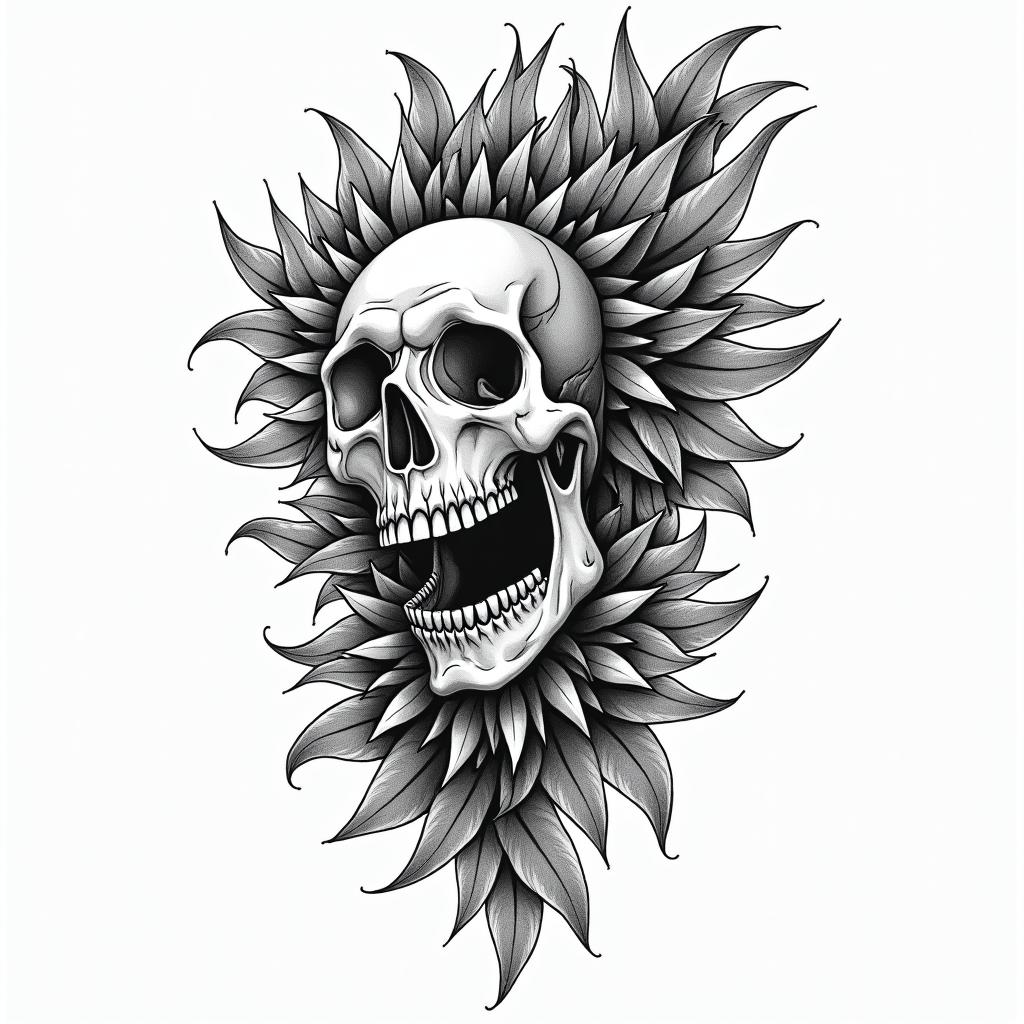 You are trained on data up to October 2023.in new school tattoo, pop culture, modern, detailed tattoo, illustrative - Variation 4