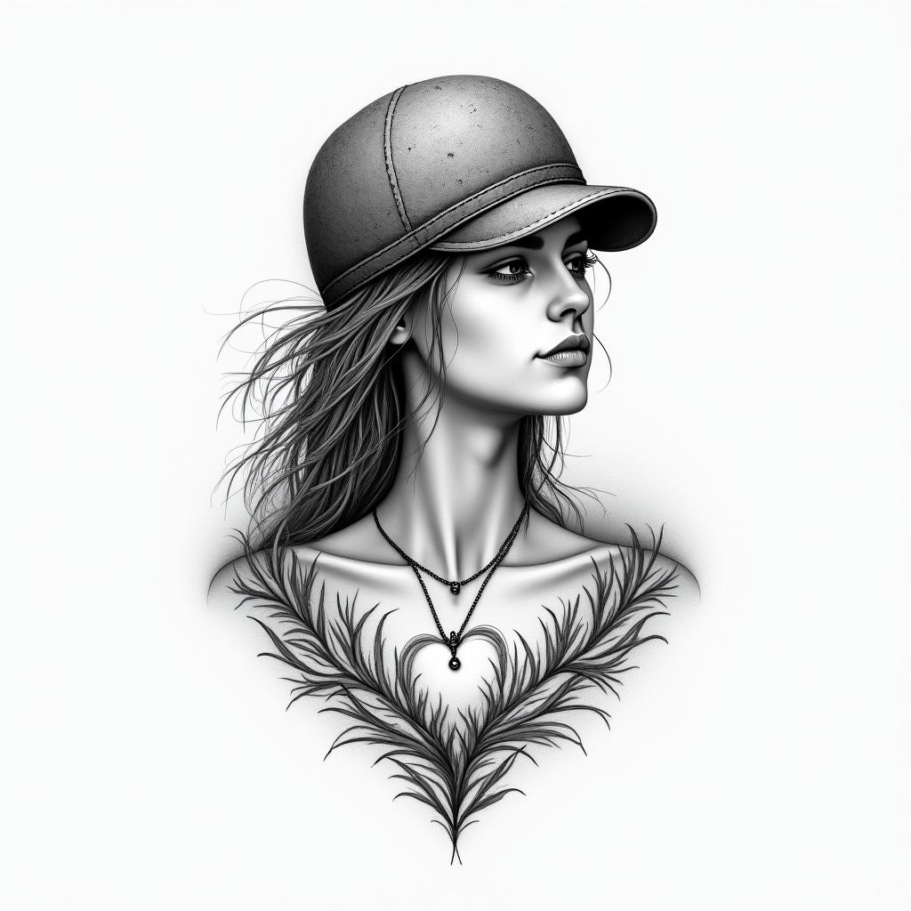 American Soldier, PTSD, Aquarius, Depression, Anxietyin Modest style tattoo, featuring soft, delicate line work with simple and meaningful symbols, gentle waves, a heart, evoking a sense of serenity and grace, - Variation 8