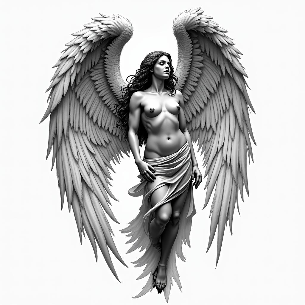 Angelhigly detailed tattoo - Variation 4