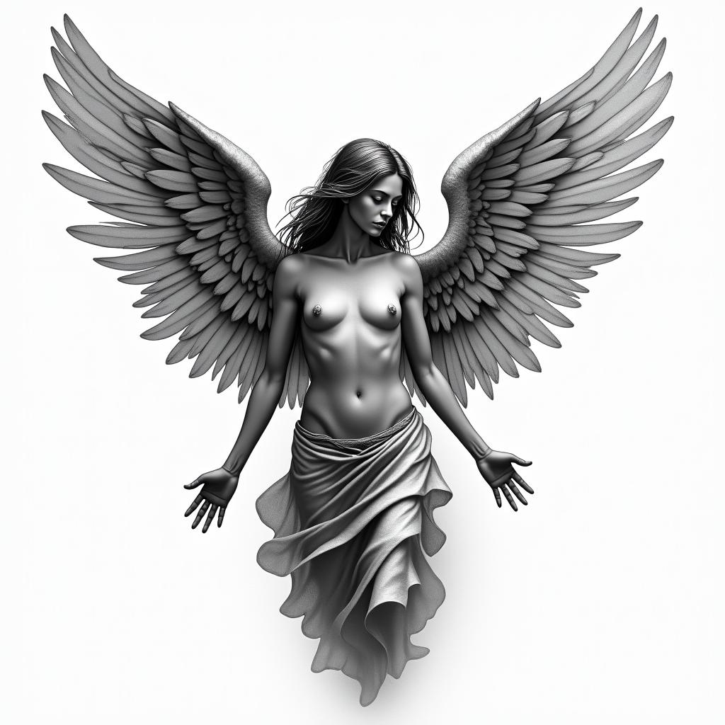 Angelhigly detailed tattoo
