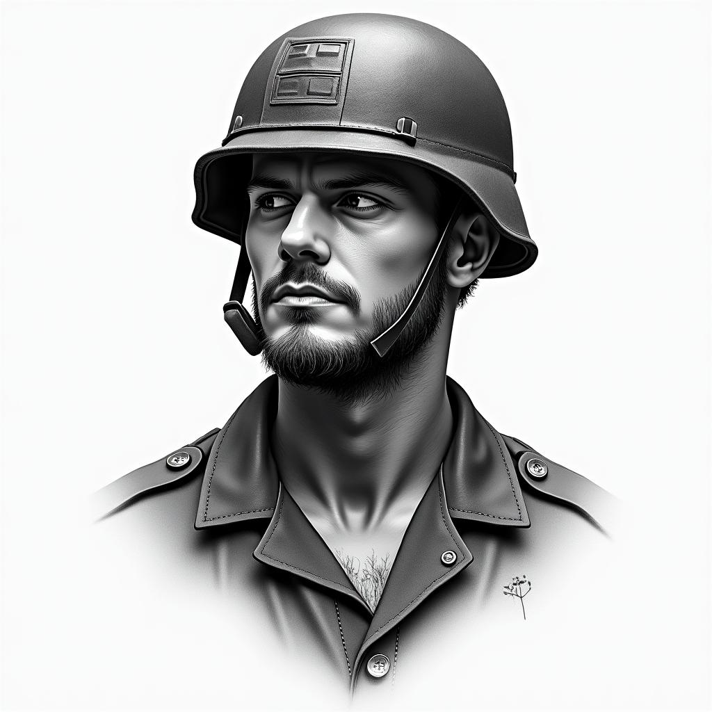 American Soldier, LGBThigly detailed tattoo