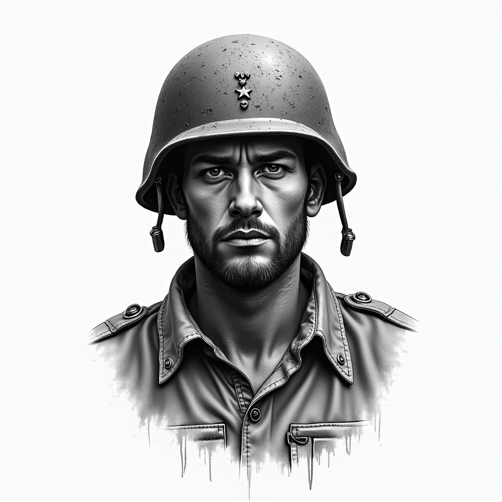 American Soldier, LGBThigly detailed tattoo - Variation 3