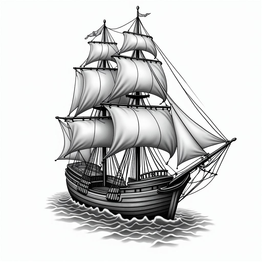 Shipwrecktext-based tattoo, japanese font ultra-realistic, perfectly placed, high-quality font design, photo-realistic shading, 8k, high quality, finely detailed typograph - Variation 3