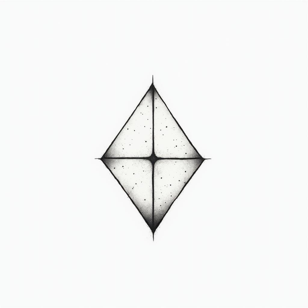 St Augustine Beachin minimalist style tattoo, featuring simple shapes and fine lines, with minimal shading and details, tiny triangles, creating a sense of balance and harmony - Variation 3