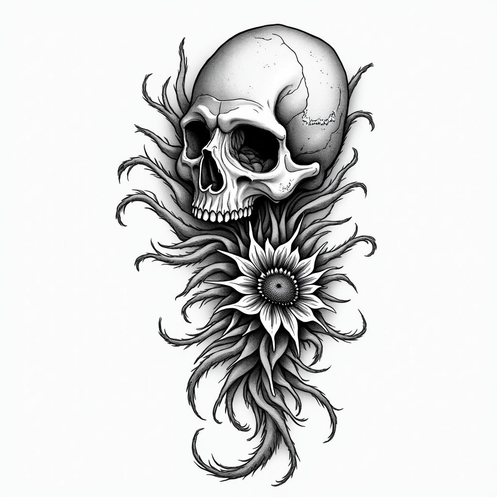 Downtown St. Augustine, Floridain new school tattoo, pop culture, modern, detailed tattoo, illustrative - Variation 3